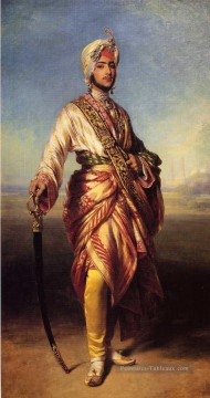  Franz Art - Le maharajah Duleep Singh portrait royauté Franz Xaver Winterhalter